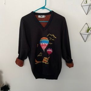 Vintage Coltsneck Sweater with embroidered balloons